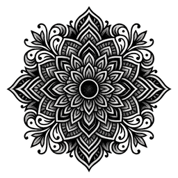 Blackwork tattoo design 10