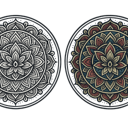 Blackwork tattoo design 18