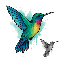 Watercolor tattoo design 10