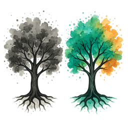 Watercolor tattoo design 12