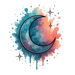 Watercolor tattoo design 18